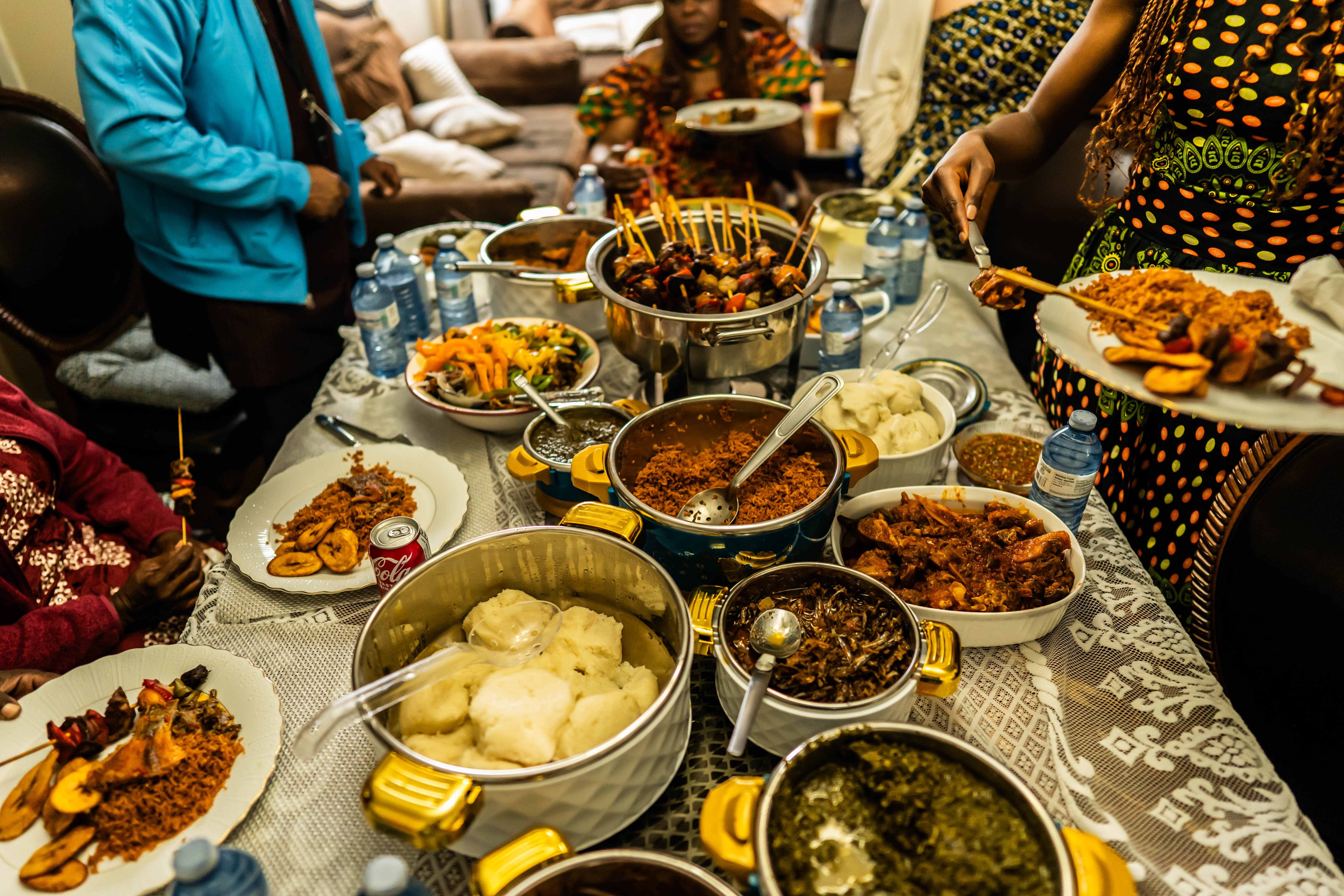 African feast spread