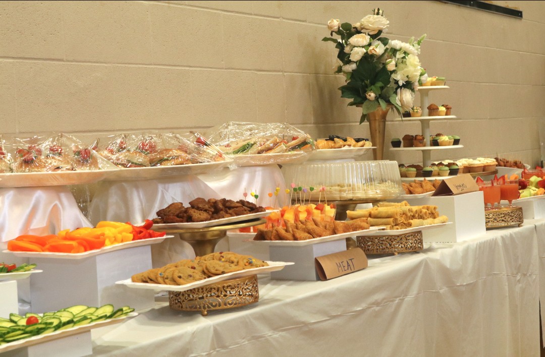 Savory buffet spread